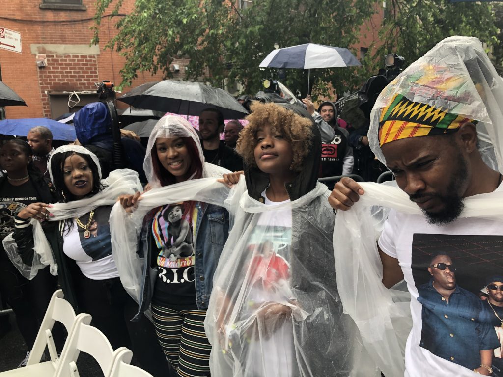 Fans from boston celebrate Christopher "Notorious B.I.G." Wallace Way